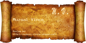 Muzsai Vince névjegykártya