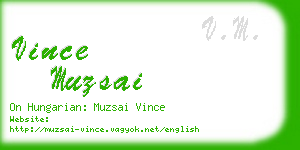 vince muzsai business card